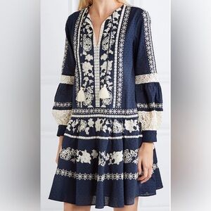 Tory Burch embroidered Swiss dot boho dress, Women’s Medium